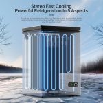 Kismile 3.5 Cubic Feet Chest Freezer with 2 Removable Baskets Free Standing Top Open Door Compact Deep Freezer with Adjustable Temperature for Home/Kitchen/Office/Bar (3.5 Cubic Feet, Black) - Image 7