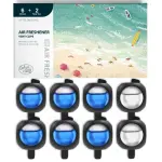 DRIVEJOY Car Air Freshener Vent Clips, 8 PK, 6 Ocean, 2 New Car Scent, Long Lasting Air Fresheners for Men & Women, Up to 240 Days, Odor Eliminator
