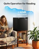 EUHOMY 1.1 Cubic Feet Mini Freezer, Countertop, Single Door Compact Upright Freezer with Reversible Door, Removable Shelves, Small freezer for Home/Dorms/Apartment/Office, New Black - Image 5