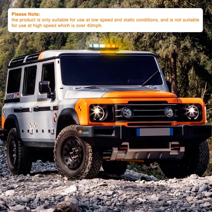 Nilight 12 Inch Roof Top Strobe Lights 48LED Hazard Light Emergency Safety Warning LED Flashing Bar Magnetic Mount 12V 24V Cars Trucks Tractors Snow Plows Construction Vehicles - Image 3