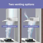 FIREGAS 30 inch Range Hood Under Cabinet, Ducted/Ductless Convertible Stainless Steel Kitchen Range Hood with Rocker Button Control, 2 Speed Exhaust Fan, 300 CFM Aluminum Filter Included - Image 7