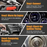 Automotive Timing Light 12V, Inductive Ignition Timing Light Gun for 2&4 Stroke Petrol Engine for Old Classical Car Motorcycle - Image 8