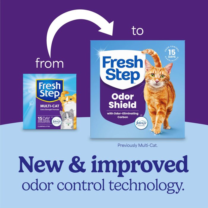 Fresh Step Clumping Cat Litter, Multi-Cat, Long Lasting Odor Control Kitty Litter with Activated Charcoal, Low Dust Formula, 14 lb - Image 11
