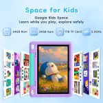 SHARECLOUD 10 inch Kids Tablet, Android Tablet for Kids, 24GB RAM 64GB ROM, 1TB Expandable, with EVA Case, Parental Control, 6600mAh Battery, Dual Camera, BT5.4, WiFi 6, Gift (Purple) - Image 6
