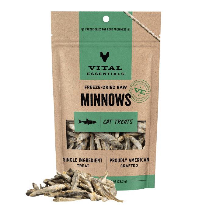 Vital Essentials Minnows Cat Treats, 1 oz | Freeze-Dried Raw | Single Ingredient | Grain Free, Gluten Free, Filler Free - Image 1
