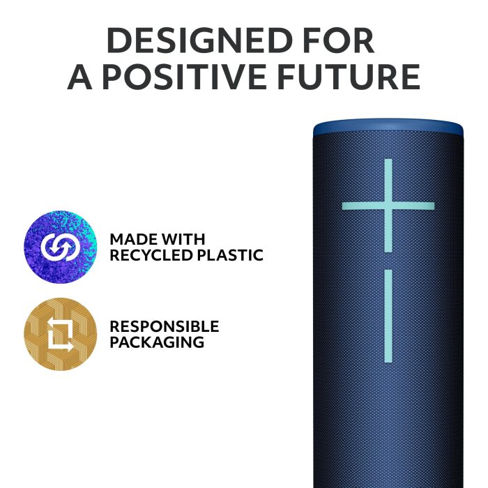 Ultimate Ears MEGABOOM 4 Portable Waterproof Bluetooth Speaker, 360-Degree Sound, Thundering Bass, 147ft Range, 20-Hour Battery, Floating Speaker - Blue (Renewed) - Image 3