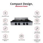 Koblenz PSK-400S 4 Portable Porcelain Cover and Four 16,000 BTU Burners, Stainless Steel Stove for Propane Gas, Silver - Image 4