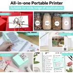 LECHPRO® Label Makers, Label Maker Machine with Tape, Bluetooth Label Maker, Portable Thermal 2 Inch Label Printer for Small Business, Barcode, Address, Logo, Clothing, Sticker Printer for Phones - Image 5