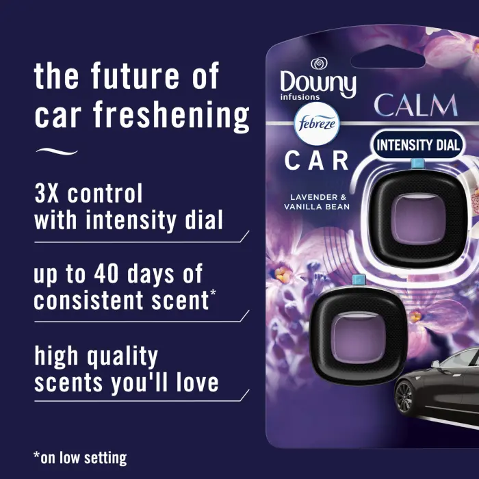 Febreze Car Vent Clip, Downy Calm Scent, 2 Count, 0.13 oz Total - Image 9