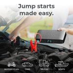 HALO Bolt Air 58830 Portable Car Battery Jump Starter | 100 PSI Air Compressor, 58.8Wh USB Power Bank, Emergency Floodlight & Charger, Jumps Cars SUVs & Trucks, Inflates Tires, TSA Approved — Gray - Image 8