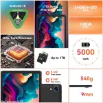 URAO Tablet,10.1" Android Tablet with Octa-core Processor 24GB RAM 128GB ROM HD IPS Touchscreen 8H Battery, Wi-Fi 6, BT 5.0, Dual Camera, Android 15 Tablets 2025 - Image 10
