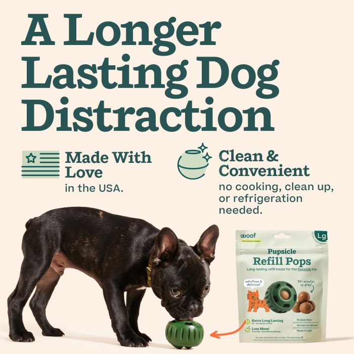 WOOF Pupsicle Chicken Refill Pops, Delicious Long Lasting Dog Treats, Wholesome Ingredients, Pre-Made Large Pupsicle Refills Pops- For Dogs 25 - 75 lbs - 7 count - Image 7