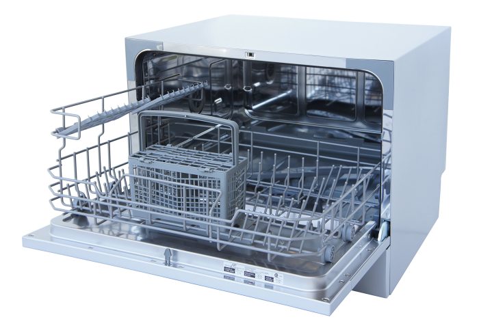 SPT SD-2224DS ENERGY STAR Compact Countertop Dishwasher with Delay Start - Portable Dishwasher with Stainless Steel Interior and 6 Place Settings Rack Silverware Basket, Silver - Image 4