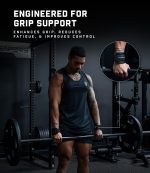 Gymreapers GripLink Lifting Straps – Heavy Duty D-Ring Weight Lifting Wrist Straps with Anti-Slip Silicone Grip Beads, Cushioned & Adjustable Support for Deadlifts, Powerlifting, Cable Machines & Gym Training (Black/White) - Image 5