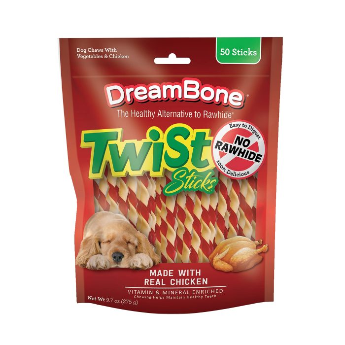 DreamBone Twist Sticks, Made With Real Chicken, Rawhide-Free Chews for Dogs, 50 Count - Image 3