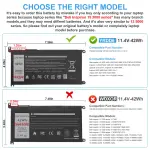 YRDD6 Battery for Dell Inspiron 5591 7586 5491 5481 5482 5485 3310 2-in-1 15 3582 3583 3593 3584 5590 5593 5594 5585 5598 14 3493 5493 5480 3793 Vostro 3491 5481 5581 5490 5590 0YRDD6 01VX1H 0VM732 - Image 9