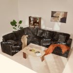 Cloud Couch 139" U-Shaped Sectional Sofa, Oversized 7-Seater Modular Couch with Corduroy Upholstery, Deep Seats, High Backrest & Pocket Spring Cushions for Living Room, Right Facing Chaise, Grey - Image 7