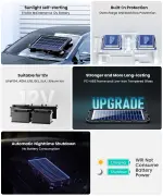 POWOXI Upgraded 7.5W-Solar-Battery-Trickle-Charger-Maintainer-12V Portable Waterproof Solar Panel Trickle Charging Kit for Car, Automotive, Motorcycle, Boat, Marine, RV,Trailer, Snowmobile, etc. - Image 7