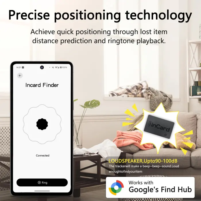 Wallet Tracker (Both iOS and Android) IP68 Bluetooth Smart Finder Card GPS Tracker for Bags Passport Works with Apple Find My (Apple MFi Certified) & Google Find My Device - Over 5 Year Battery Life - Image 4