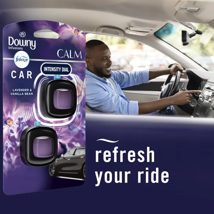 Febreze Car Vent Clip, Downy Calm Scent, 2 Count, 0.13 oz Total - Image 5