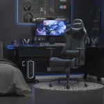 Homall Gaming Chairs, Computer Chair with Footrest and Massage Lumbar Support, Height Adjustable Game Chair with Headrest and Swivel Seat (Black) - Image 7