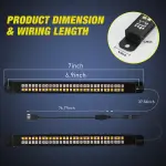 Nilight Truck Tailgate Light Strip 7 Inch Aluminum Frame Double Row 60 LED Red Running Brake Amber Sequential Turn Signals Strobe Lights Bar for Trailer Hitch Cargo Carrier Luggage Rack - Image 8