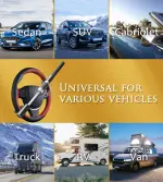 Tevlaphee Steering Wheel Lock, Car Lock Anti Theft Keyless Extendable Retractable Password 5 Coded Combination Lock, Heavy Duty Universal Fit (Black) - Image 2