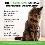 Cat Hairball Support Crunchy & Creamy Chews, Hairball Remedy Treats, Cat Furball Treatment, Supports Skin & Coat, Vitamins for Digestion, Chicken (30-Day Supply) - Image 9