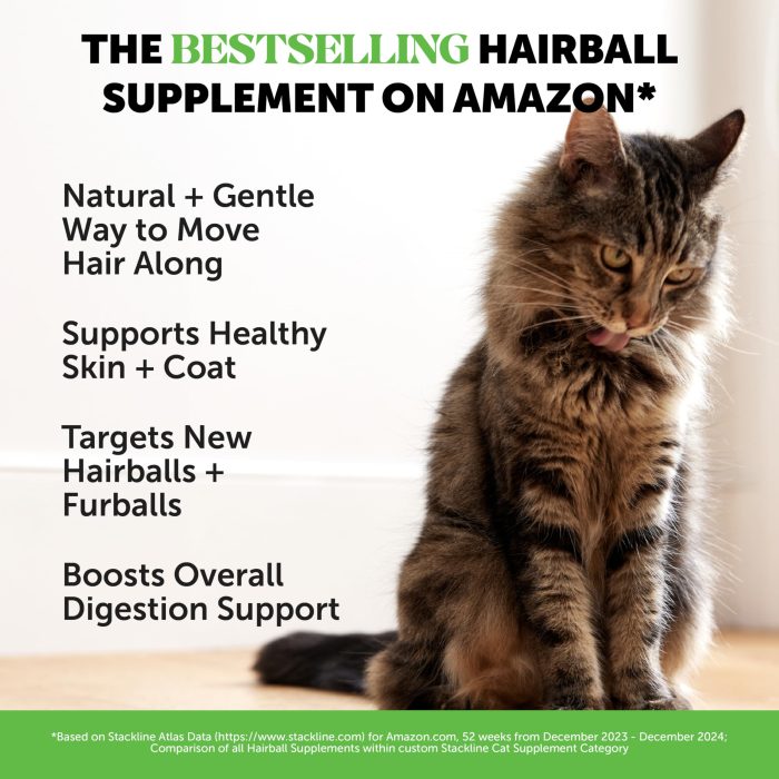 Cat Hairball Support Crunchy & Creamy Chews, Hairball Remedy Treats, Cat Furball Treatment, Supports Skin & Coat, Vitamins for Digestion, Chicken (30-Day Supply) - Image 9