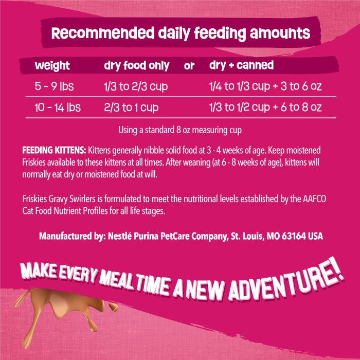 Purina Friskies Gravy Swirlers With Flavors of Chicken, Salmon and Gravy Dry Cat Food - 3.15 lb. Bag - Image 8