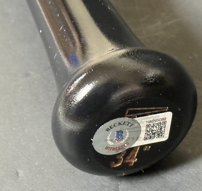 Nico Hoerner Chicago Cubs Autographed Signed Black Baseball Bat Beckett WITNESS Hologram - Image 2