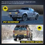 Nilight Truck Tailgate Light Strip 7 Inch Aluminum Frame Double Row 60 LED Red Running Brake Amber Sequential Turn Signals Strobe Lights Bar for Trailer Hitch Cargo Carrier Luggage Rack - Image 3