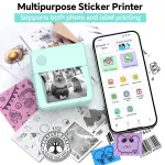 LECHPRO® Label Makers, Label Maker Machine with Tape, Bluetooth Label Maker, Portable Thermal 2 Inch Label Printer for Small Business, Barcode, Address, Logo, Clothing, Sticker Printer for Phones - Image 6