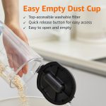 Amazon Basics Upright Bagless Vacuum Cleaner for Carpet and Hard Floors, With Crevice and Upholstery Tools, Detachable Handle, Lightweight (8.4 lbs), 1.7L Dust Cup, 720W, 25ft Cord, Black/White - Image 6