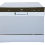 SPT SD-2224DS ENERGY STAR Compact Countertop Dishwasher with Delay Start - Portable Dishwasher with Stainless Steel Interior and 6 Place Settings Rack Silverware Basket, Silver