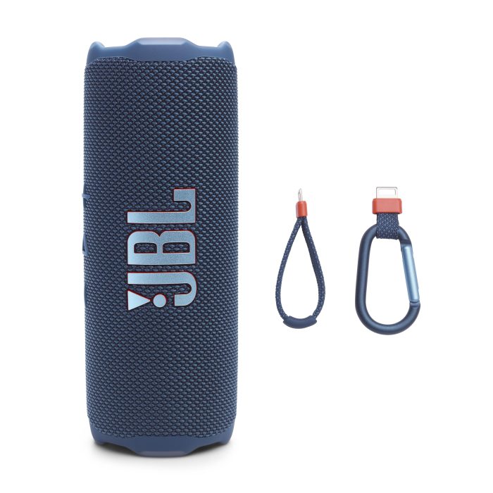 JBL Flip 7 - Portable Waterproof and Drop-Proof Speaker, Bold Pro Sound with AI Sound Boost, 16Hrs of Playtime, and PushLock System with Interchangeable Accessories (Blue) (Renewed) - Image 1