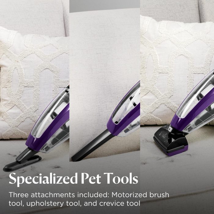 BISSELL Pet Hair Eraser Cordless Hand Vacuum, Lithium Ion, Home, Auto, and Pet Vacuum, Easy-Empty Dirt Bin, Upholstery Tool, Brush Tool, and Crevice Tool Included, 2390A - Image 5