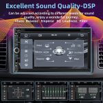 Double Din car Stereo with CD/DVD Player- CarPlay & Android Auto, Car Audio with Bluetooth, 7 Inch HD Touchscreen, Rear Camera, USB/TF/AUX, Subwoofer, AM/FM Radio Receiver - Image 3