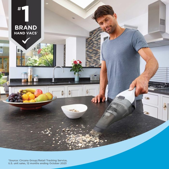 BLACK+DECKER dustbuster Cordless Handheld Vacuum, Portable Car Vacuum Cordless Rechargeable, Wall Mount, Strong Suction QuickClean (HNVC215B10) - Image 12