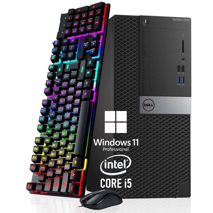 81vsFov1OUL Dell OptiPlex 3040 Mini Tower Desktop Computer PC, Quad-Core i5-6500 up to 3.6 GHz, 8GB RAM, 256GB SSD, Keyboard and Mouse, WiFi, BT, Windows 11 Pro (Renewed) - Image 1