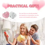 4PCS Heart-Shaped Car Vent Clips with Rhinestone,Bling Air Vent Clips Car Decorations,Premium Shiny Car Clips for Vents CCar Accessories Interior for Cars,Trucks,SUVs (Pink) - Image 2