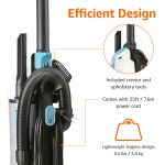 Amazon Basics Upright Bagless Vacuum Cleaner for Carpet and Hard Floors, With Crevice and Upholstery Tools, Detachable Handle, Lightweight (8.4 lbs), 1.7L Dust Cup, 720W, 25ft Cord, Black/White - Image 8