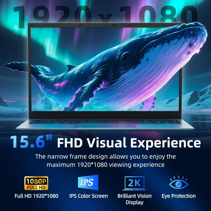 SGIN 15.6 Inch Laptop Computer, Win 11 Laptops with 16GB RAM 1024GB SSD, Core i3 CPU(Up to 3.9GHz), Backlit Keyboard, 53.2WH Battery, WiFi 6, IPS FHD Display, 180° Viewing, HDMI, Type-C - Image 7