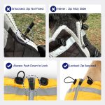 FUAMEY Dog Coat for Medium Dogs,Waterproof Dog Winter Jacket with Harness Built in Puppy Cold Weather Coats Reflective Pet Vest with Zipper Warm Fleece Dogs Snowsuit Windproof Red M - Image 2