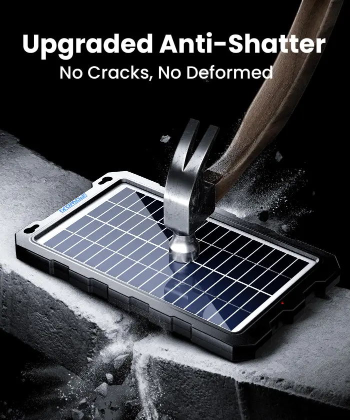 POWOXI Upgraded 7.5W-Solar-Battery-Trickle-Charger-Maintainer-12V Portable Waterproof Solar Panel Trickle Charging Kit for Car, Automotive, Motorcycle, Boat, Marine, RV,Trailer, Snowmobile, etc. - Image 3