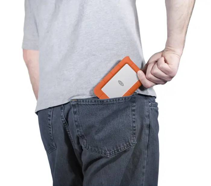 LaCie Rugged Mini, 5T,B USB 3.0 Portable 2.5 inch External Hard Drive for PC and Mac, Orange/Grey, with Rescue Services (STJJ5000400) - Image 8