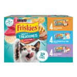Purina Friskies Wet Cat Food Variety Pack, Tasty Treasures Prime Filets (With Ocean Fish and Tuna, With Chicken and With Turkey) - 5.5 Ounce (Pack of 12)