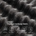 Cloud Couch 139" U-Shaped Sectional Sofa, Oversized 7-Seater Modular Couch with Corduroy Upholstery, Deep Seats, High Backrest & Pocket Spring Cushions for Living Room, Right Facing Chaise, Grey - Image 4