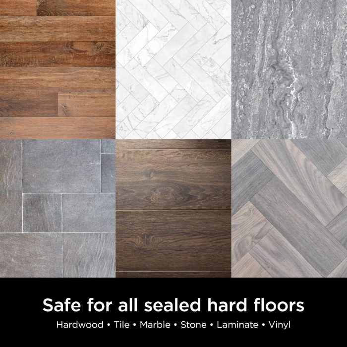 Shark VACMOP Cordless Hard Floor Cleaner, Vacuum and Spray Mop, Powerful Suction, Lightweight, LED Headlights, Includes 4 Disposable Pads, 12oz Multi-Surface Cleaning Solution, Gray, VM252 - Image 4