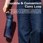 OLDLEY 32oz Frosted Clear Water Bottle, BPA-Free Tritan Plastic Reusable Water Bottle with Fast-Flow Spout Lid, Wide Mouth Leakproof Sports Drinking Bottle for Gym, School,Travel,Midnight Blue - Image 7